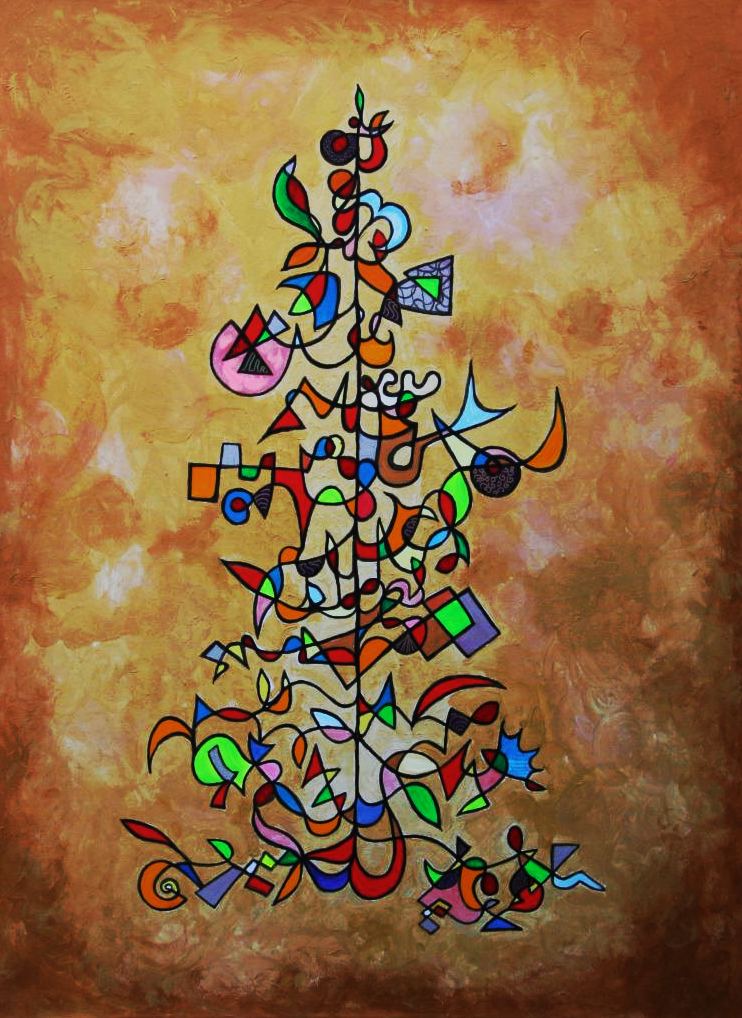 Tree Of Life Symbol Hybrid Painting by Silvia Hartmann