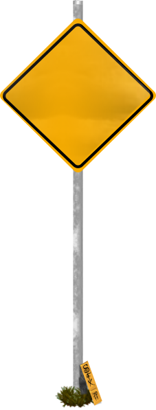 Blank Funny Road Sign 2 Transparent PNG