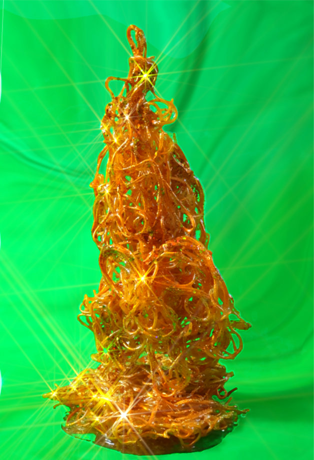 Gold Holographic Spaghetti