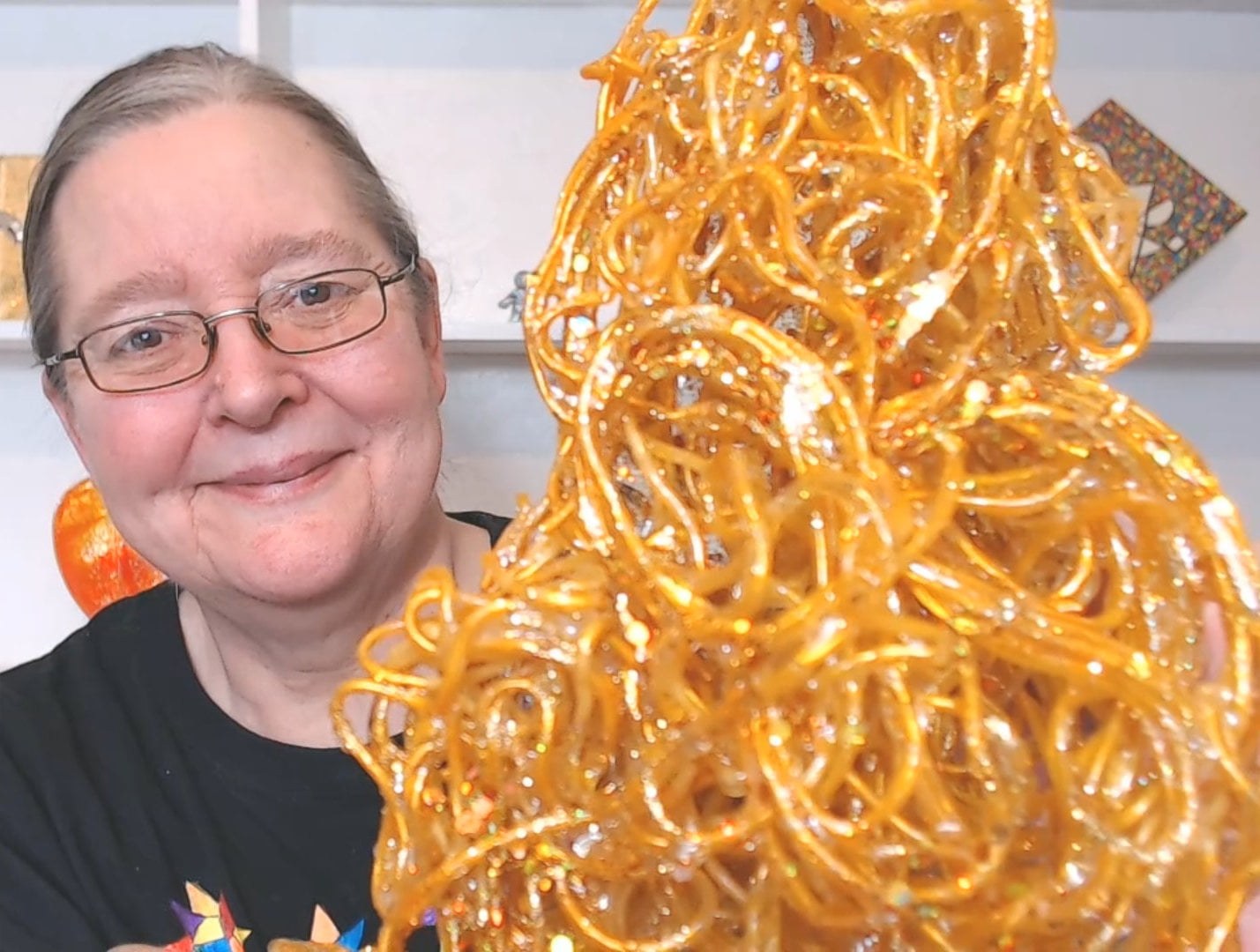Creator of Gold Holographic Spaghetti Silvia Hartmann