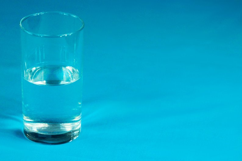 Glass of water half full or half empty